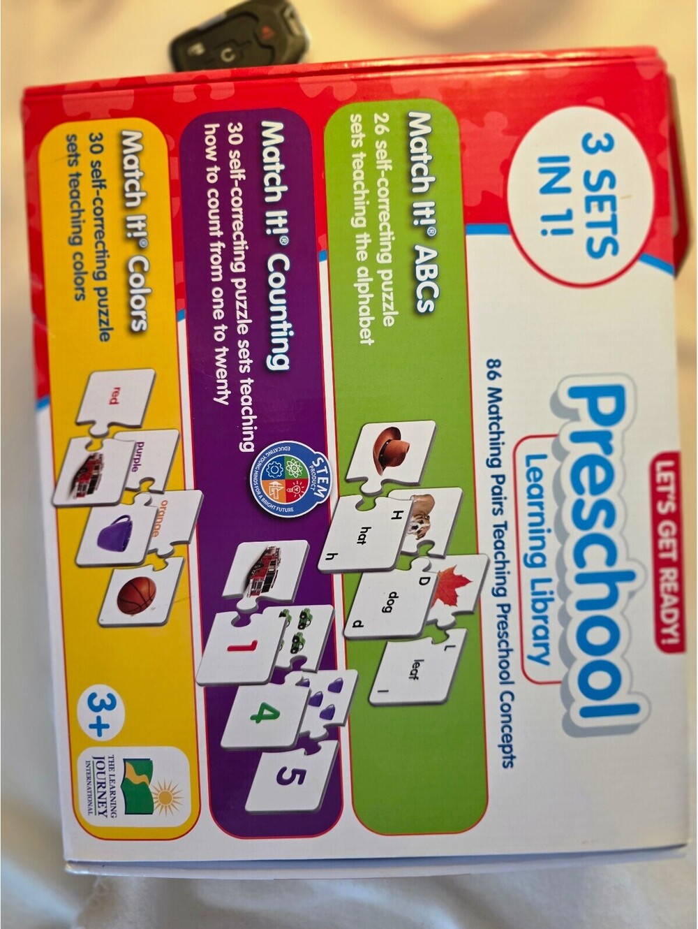 The Learning Journey Preschool Learning Library 3-in-1 Matching Puzzles Age 3
